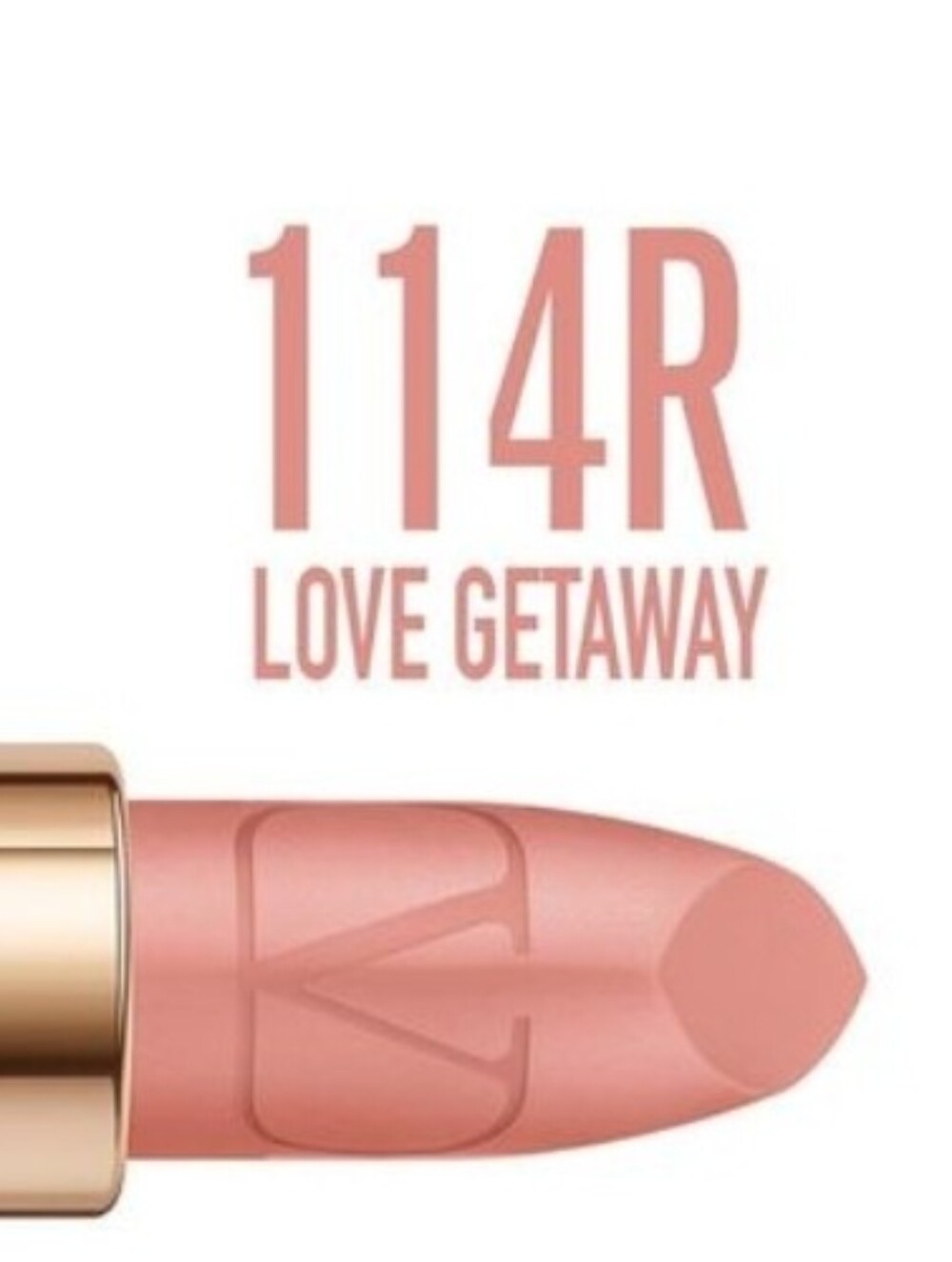 NIB $38 Valentino Rosso Valentine Matte Lipstick Love Getaway #114R